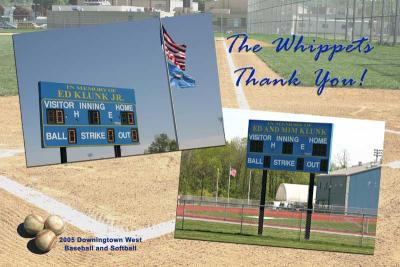 Thanks to the Klunk Family for the donating the two Scoreboards