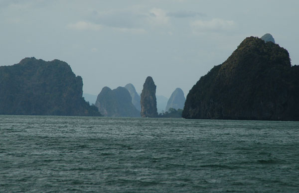 Pinnacle among the limestone islands, Phang-Nga Bay