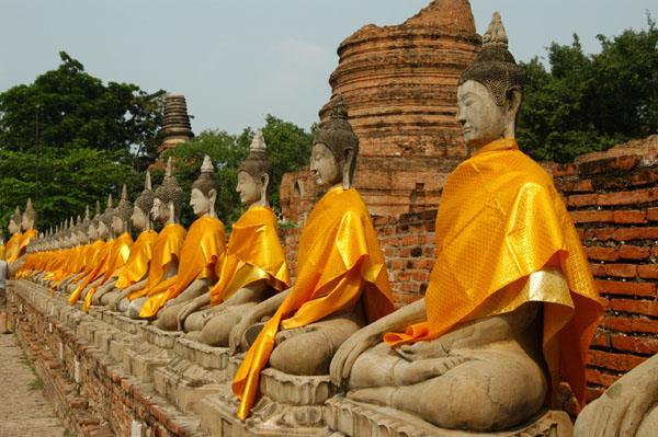 Line of Buddhas, Wat Yai Chai Mongkon