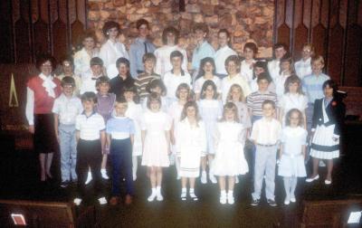 Sue and Piano Students - Recital of 1986