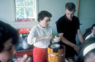 Lovey Dishing out Home Made Ice Cream