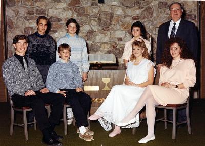 Confirmation Class circa 1985 - Presbyterian UCC in Le Mars, IA