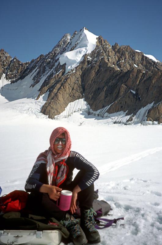 Alison at base camp