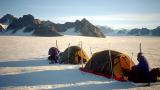 1995 Greenland- Camping on snow was fun- there was no problems with space to put the tents!