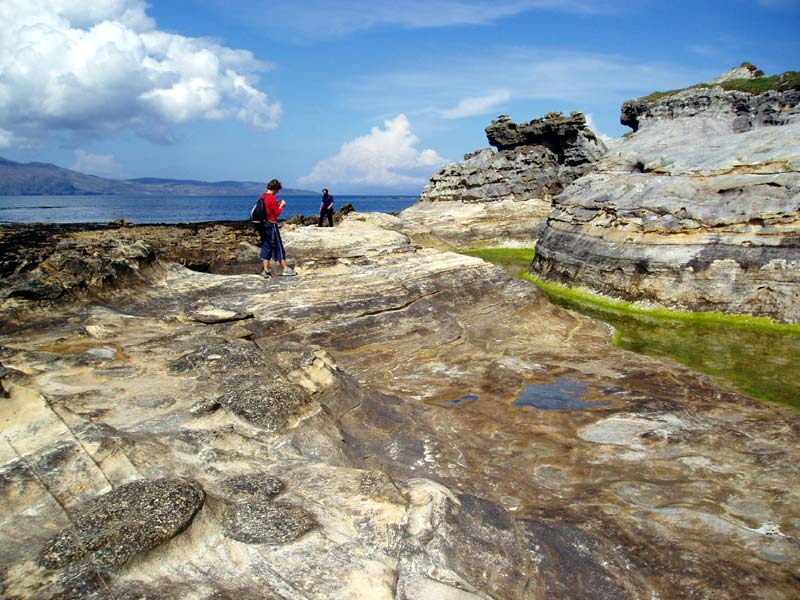 Eigg pottering on singing sands beach