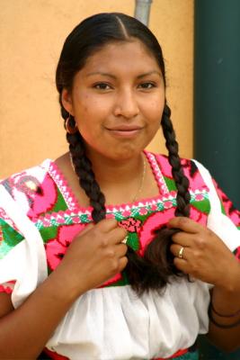 Mexican Woman With Braids