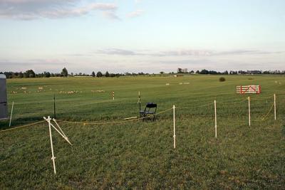 Trial course from the bottom of the field