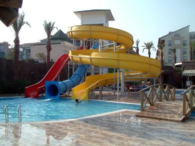 Hotel pool slides