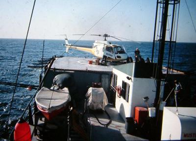 My AS350D on a seismic boat