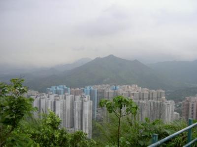 View of HK by standing on top of the Mountain