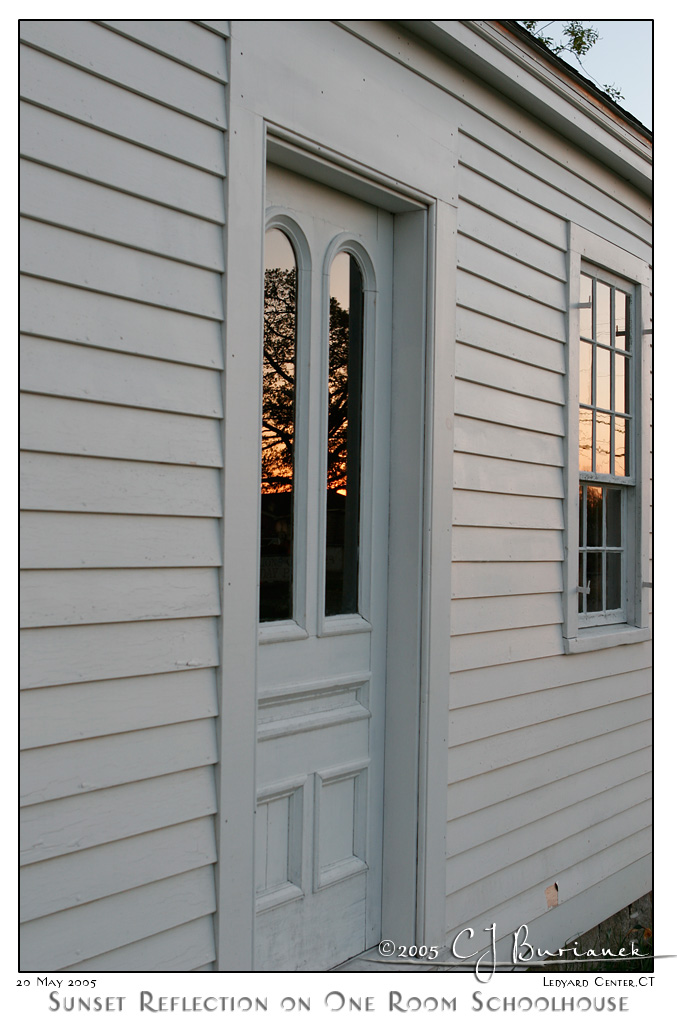 20May2005 Sunset Reflection on One Room Schoolhouse