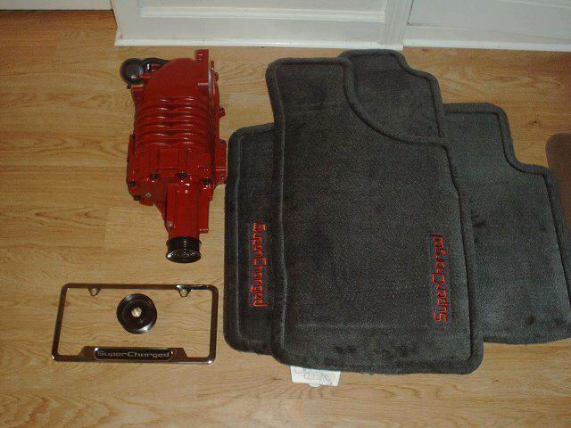 New Super Charger with 2.3 pulley, New mats, and SC frame:-)