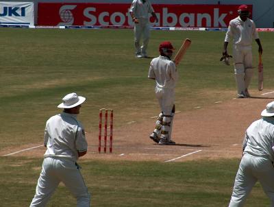 Cricket Sarwan slams one for four
