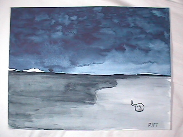 Rift (watercolor, October 2, 1996, 13 x 18)