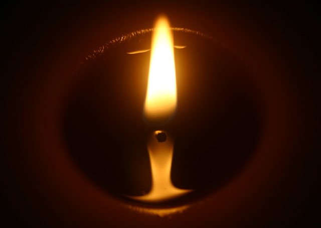 Fire over wax*