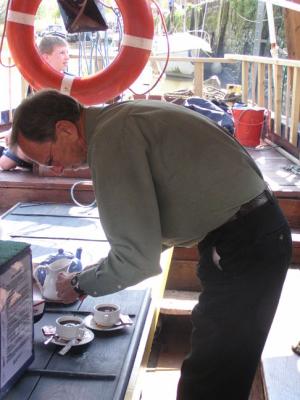RAW preparing tea on the river cruise.