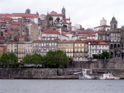 The view from our balcony on the boat in Porto.