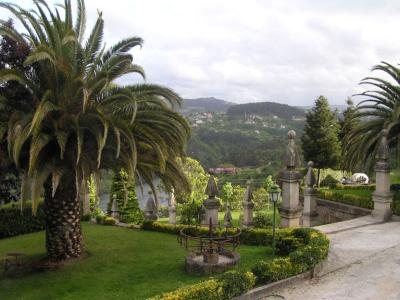 Garden of 14th C Monastery of Alpendurada.JPG