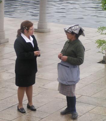 Our guide and the lady who sold us the first cherries of the season.