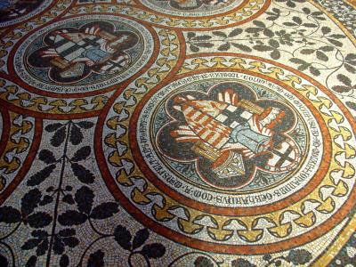 Tile designs in the cathedral floor