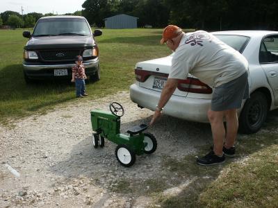 Granddaddy bought me a tractor!!!