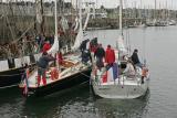 Pen Duick II et Pen Duick V à quai au port du Crouesty