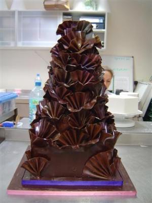 And after! It is made entirely with chocolate. Takes ages to make but looks pretty cool.