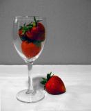 Strawberries Under Glass