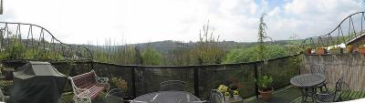 View from our third floor roof terrace