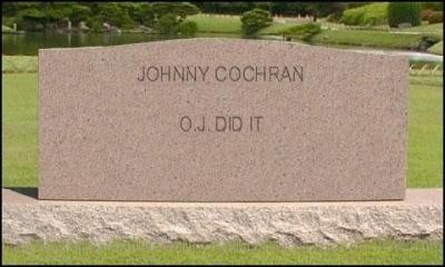 Johnny Cochrans Tombstone