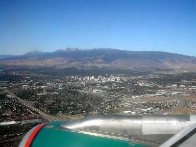 Flying into Reno