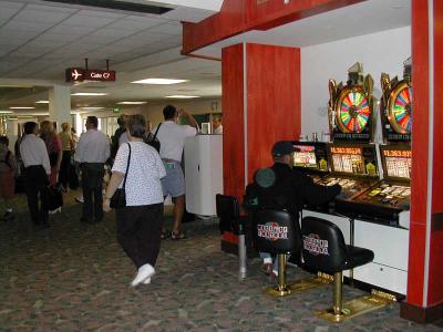 Slot machines in an airport terminal?