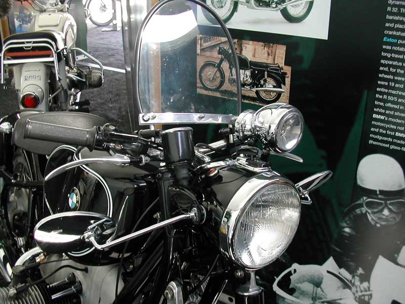 Notice the headlight-mounted mirrors