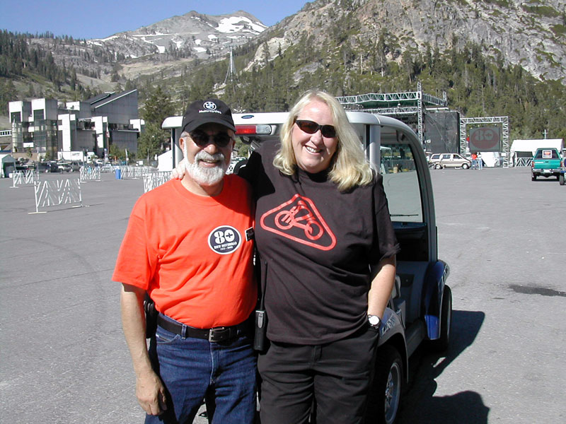 Ed and the ever-so-huggable Helen Two Wheels