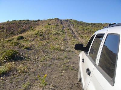 I drove up this hill in the rental Jeep