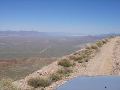 No guard rails are needed going up Fairview Peak