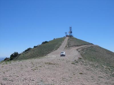 Looking up at the peak of Fairview Peak