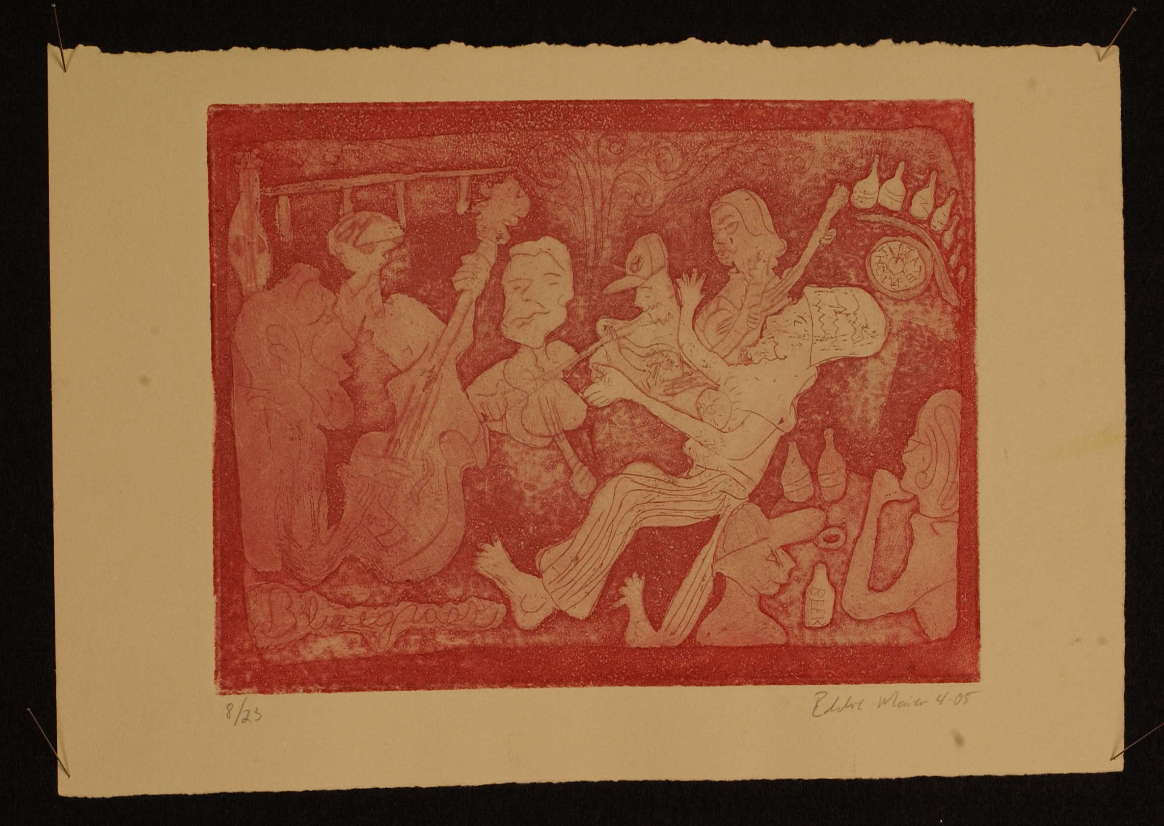 bluegrass (aquatint etching) 7.5 x 10