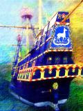 Golden Hind,- Francis Drakes Ship in London