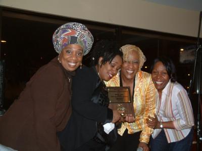 Jazz Divas Awarding Denise King (me, Denise, Valray, Kathy Roberts)