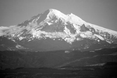 B & W Mount Baker