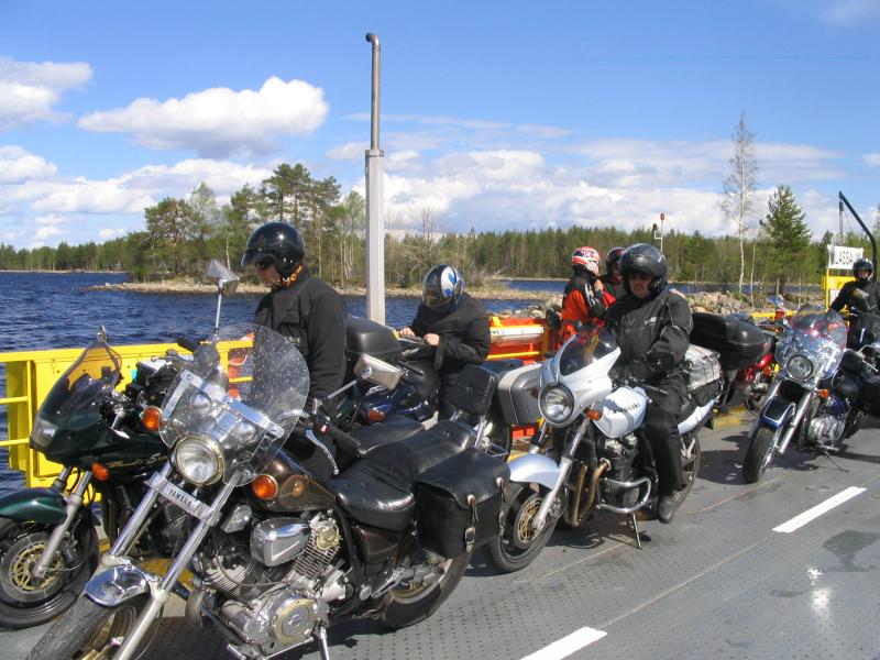 On the ferry
