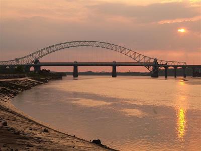Runcorn Bridge at Sunset