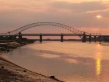 Runcorn Bridge at Sunset