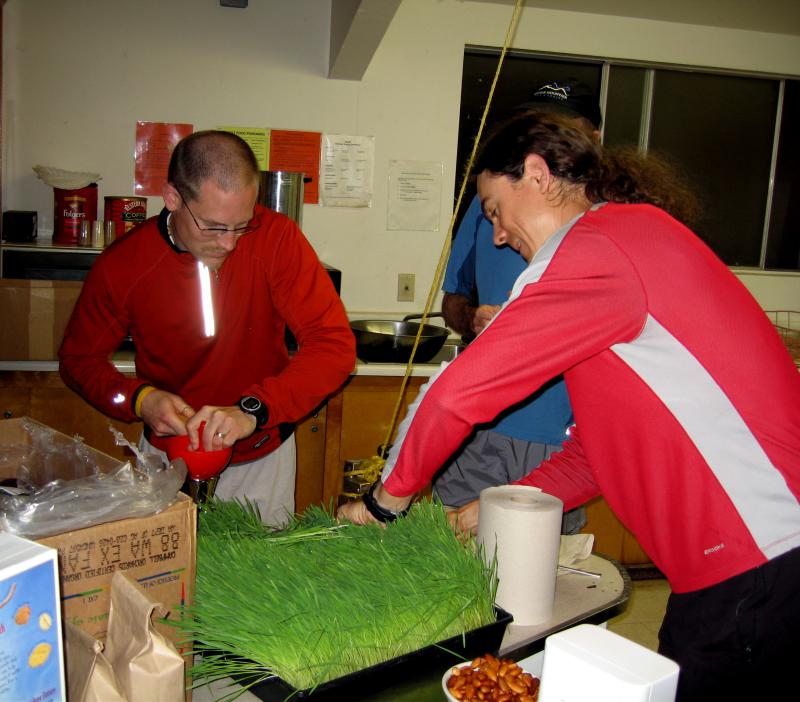 Mike & Scott preparing the wheatgrass