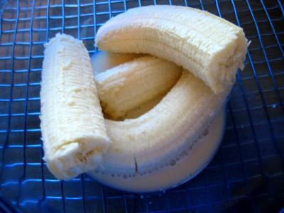Combine bananas & milk in a bowl