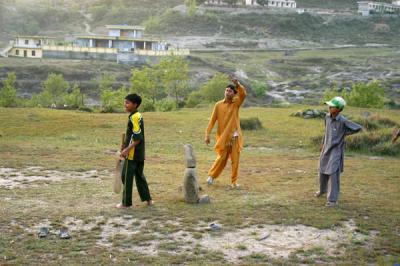 Cricket game near Khawas