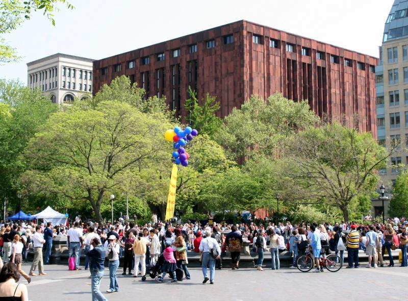 Washington Square Park & NYU Library
