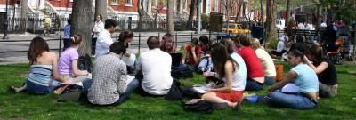 NYU Class in Washington Square Park