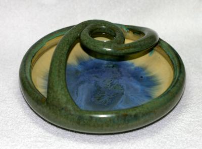 Fulpurware Pottery Shallow Bowl, c. 1910, 9 diameter